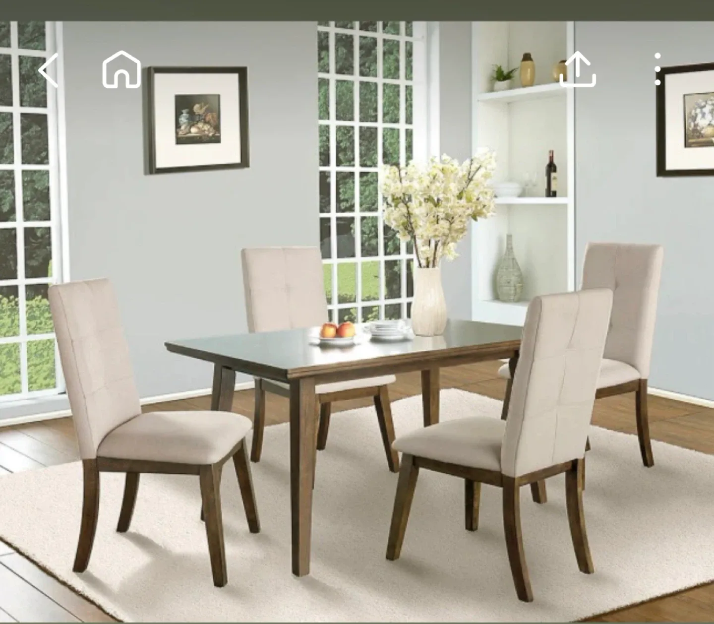 Dining Table Set with 4 Chairs