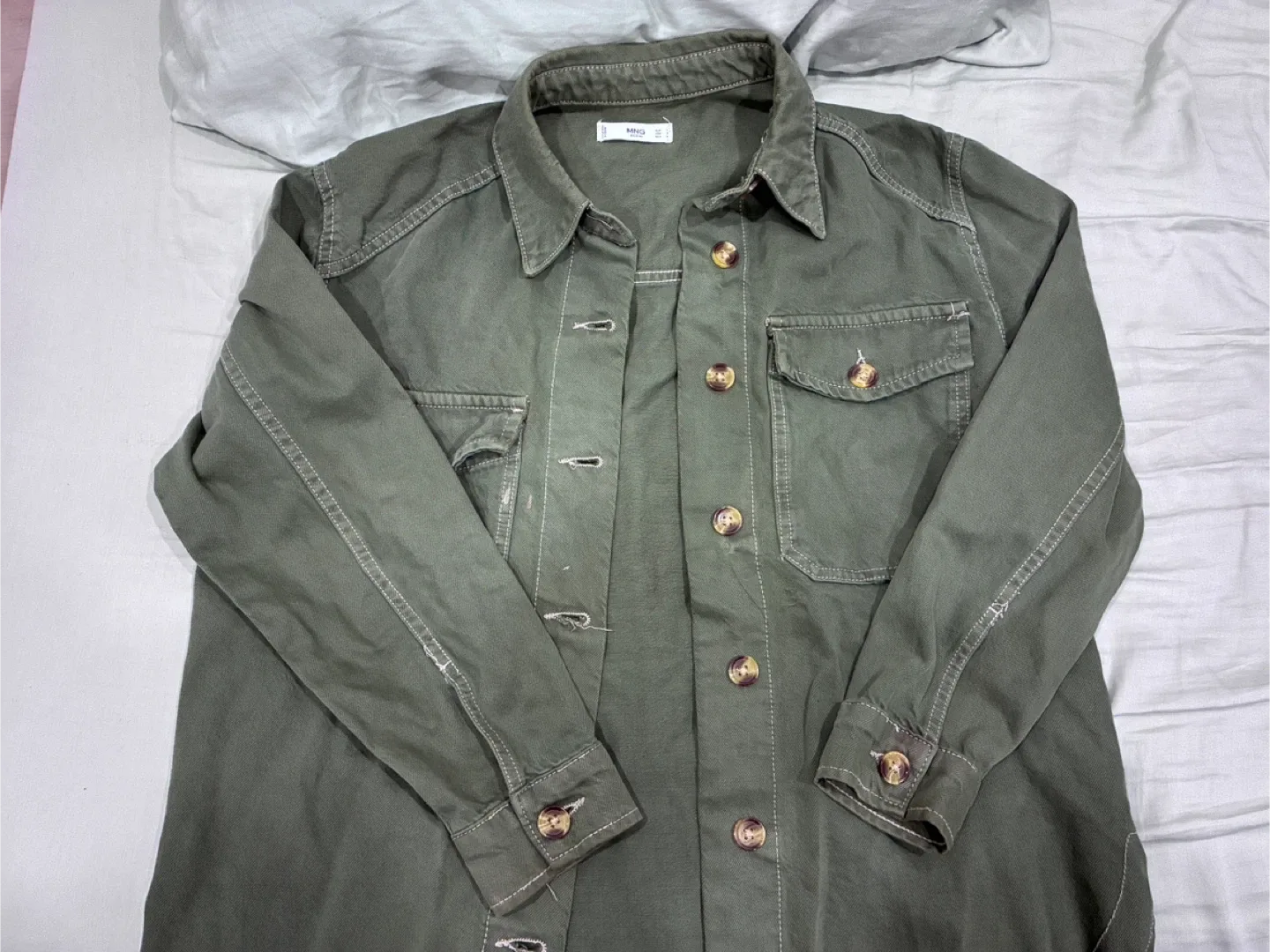 Mango Olive Green Jacket image indicator(2)