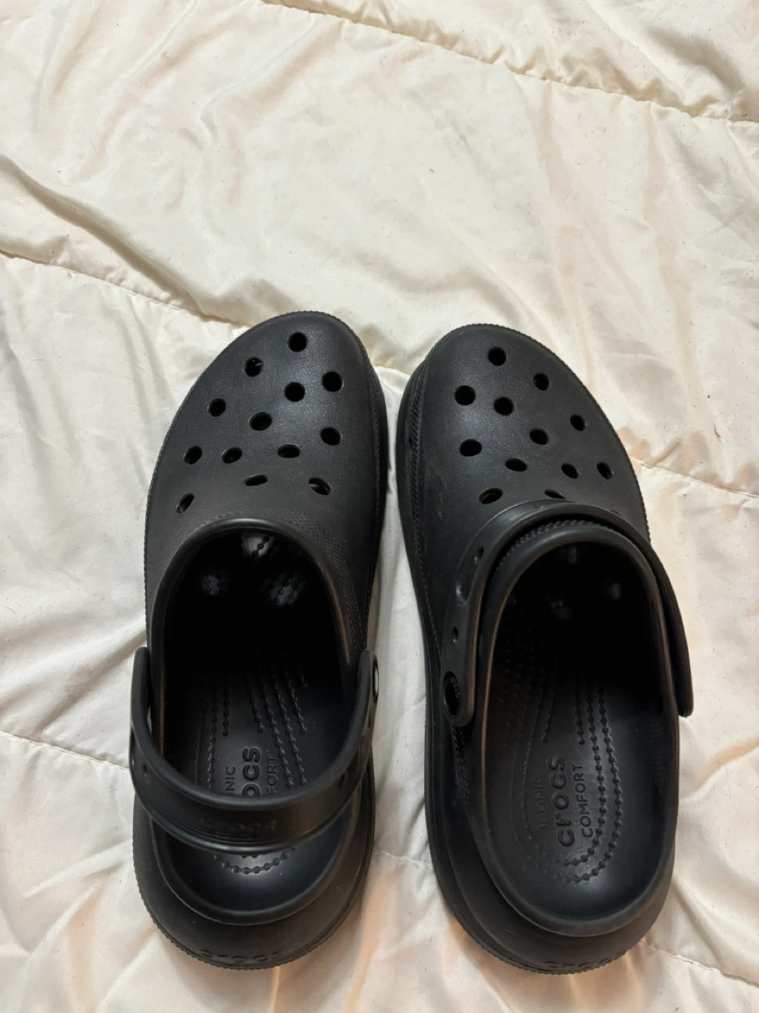 Black Crocs Platform Clogs