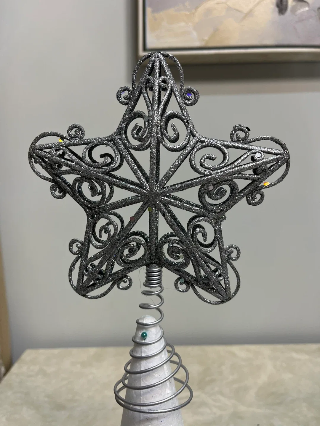 Silver Star Christmas Tree Topper image indicator(2)