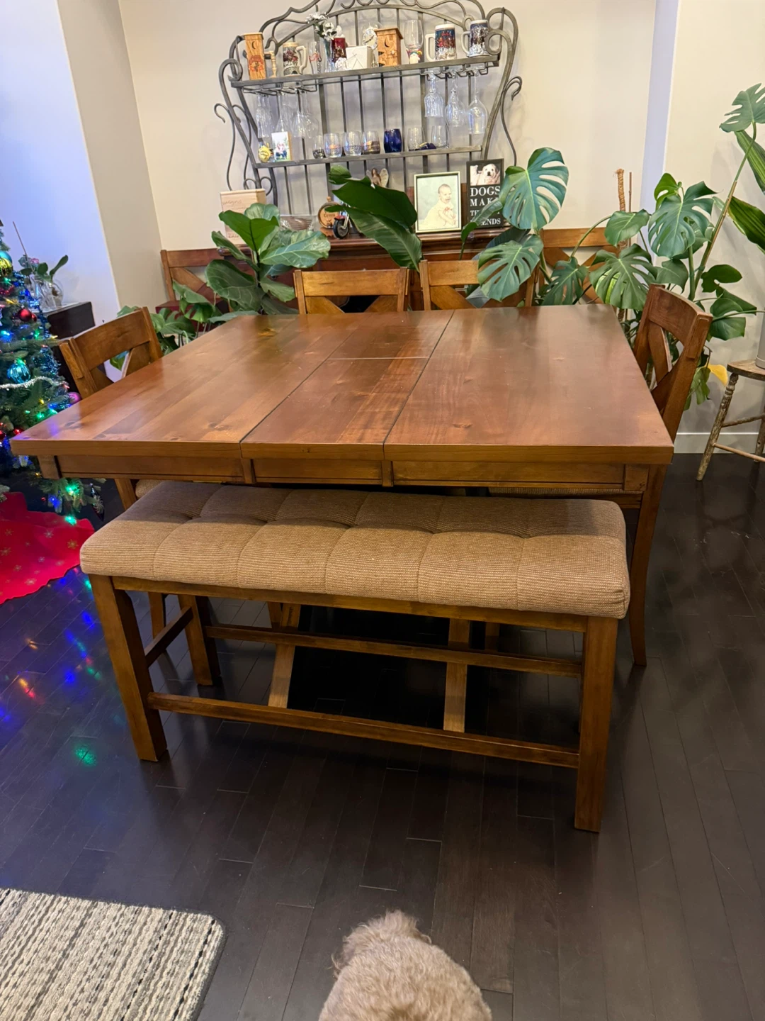 Counter height Table with Chairs and Bench - photo 3