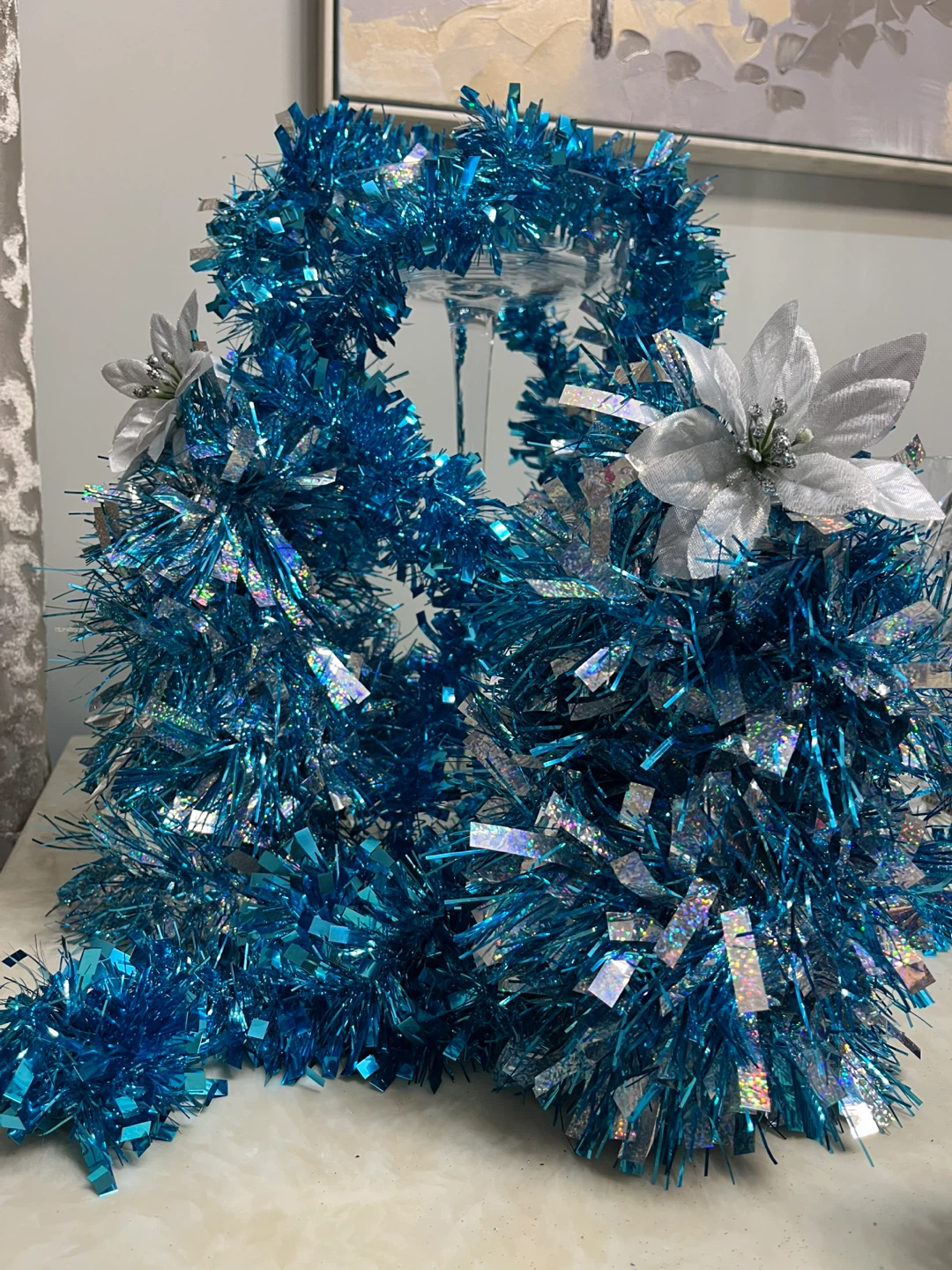 Blue Tinsel Decorations - photo 3