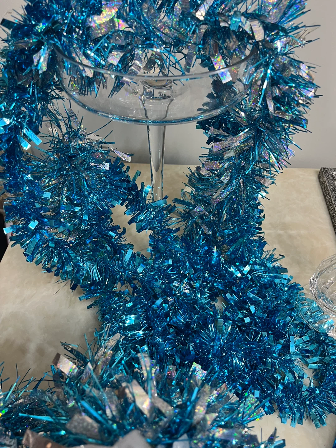 Blue Tinsel Decorations - photo 4