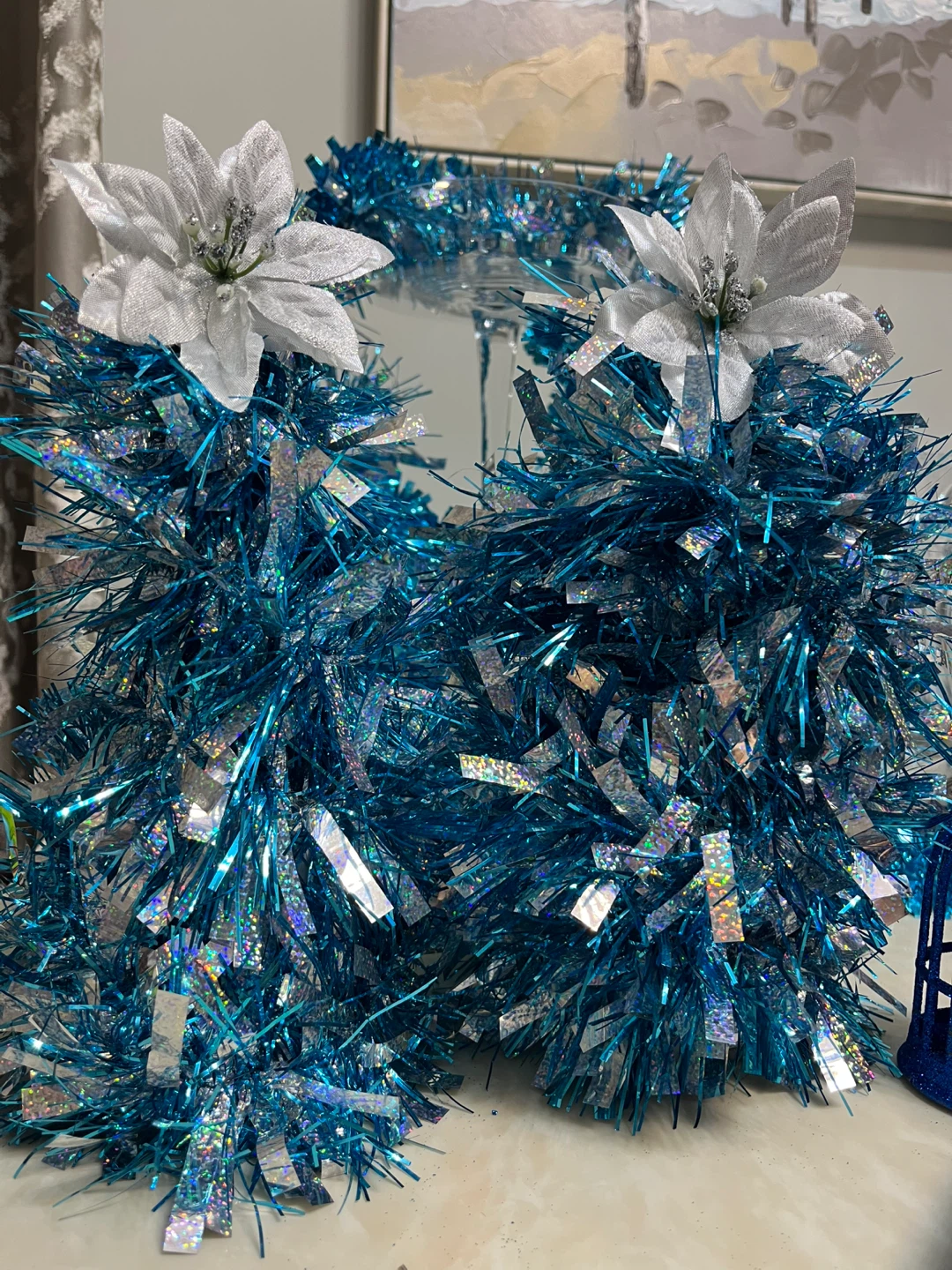 Blue Tinsel Decorations - photo 5