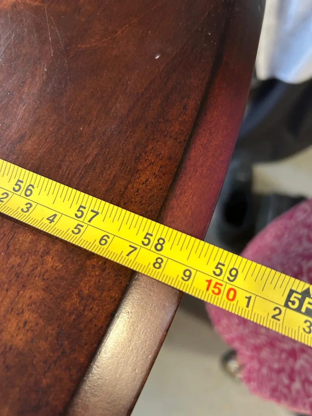 Dining Table with 6 Chairs - Dark Wood #Cleanout image indicator(2)