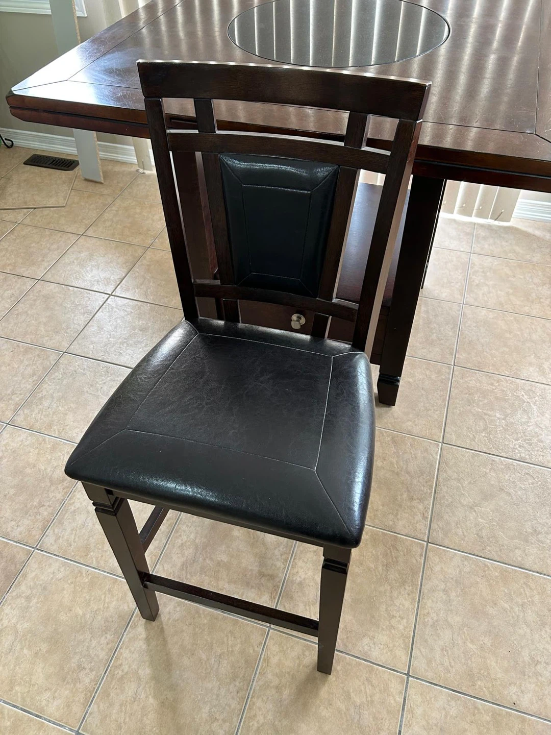 Dining Table with 6 Chairs - Dark Wood #Cleanout - photo 4
