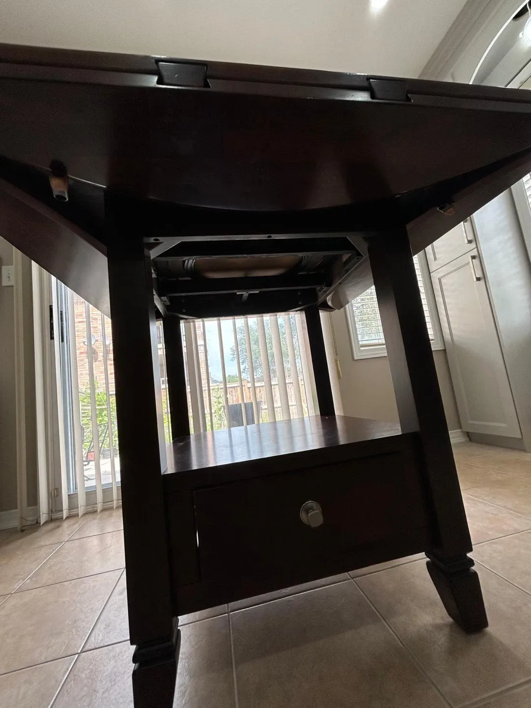 Dining Table with 6 Chairs - Dark Wood #Cleanout image indicator(10)