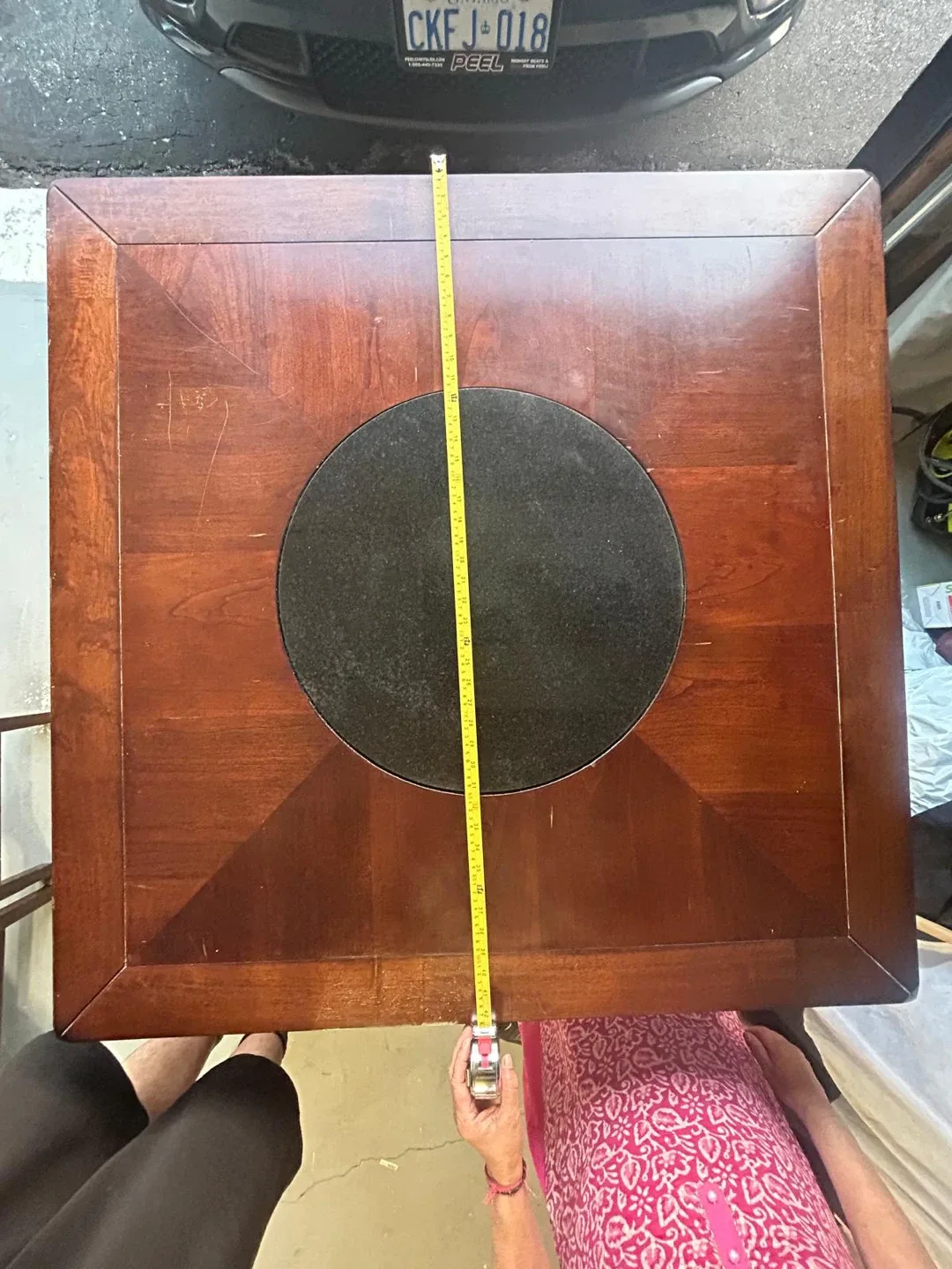 Dining Table with 6 Chairs - Dark Wood #Cleanout image indicator(9)