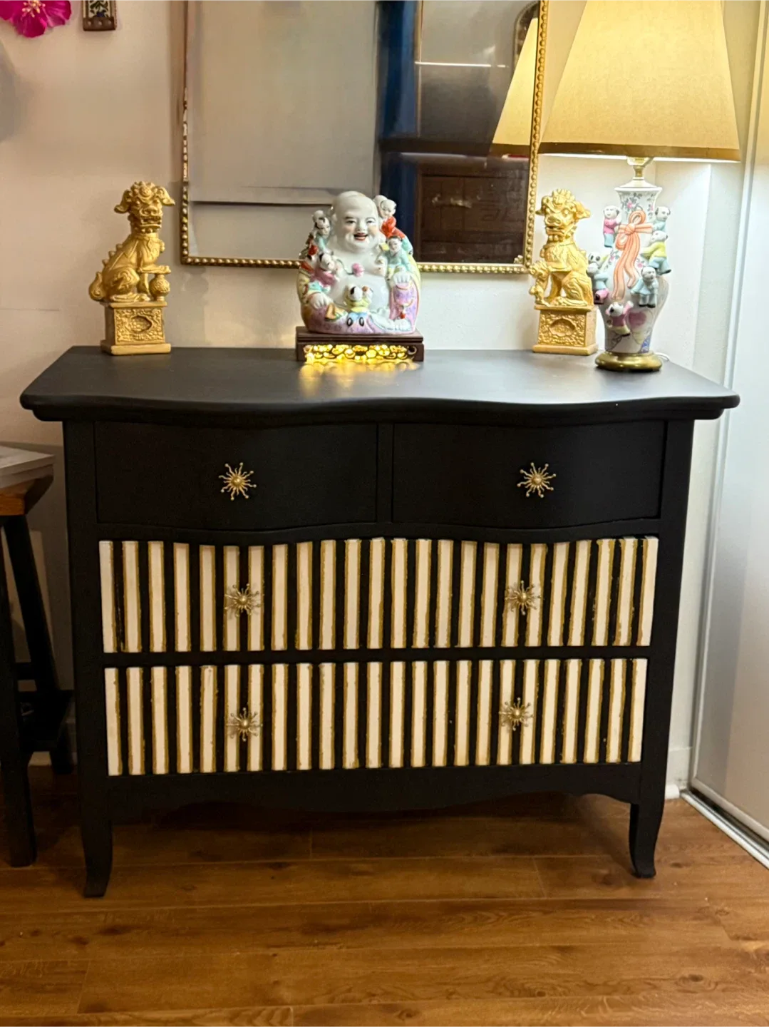 Black & Gold Accent Dresser