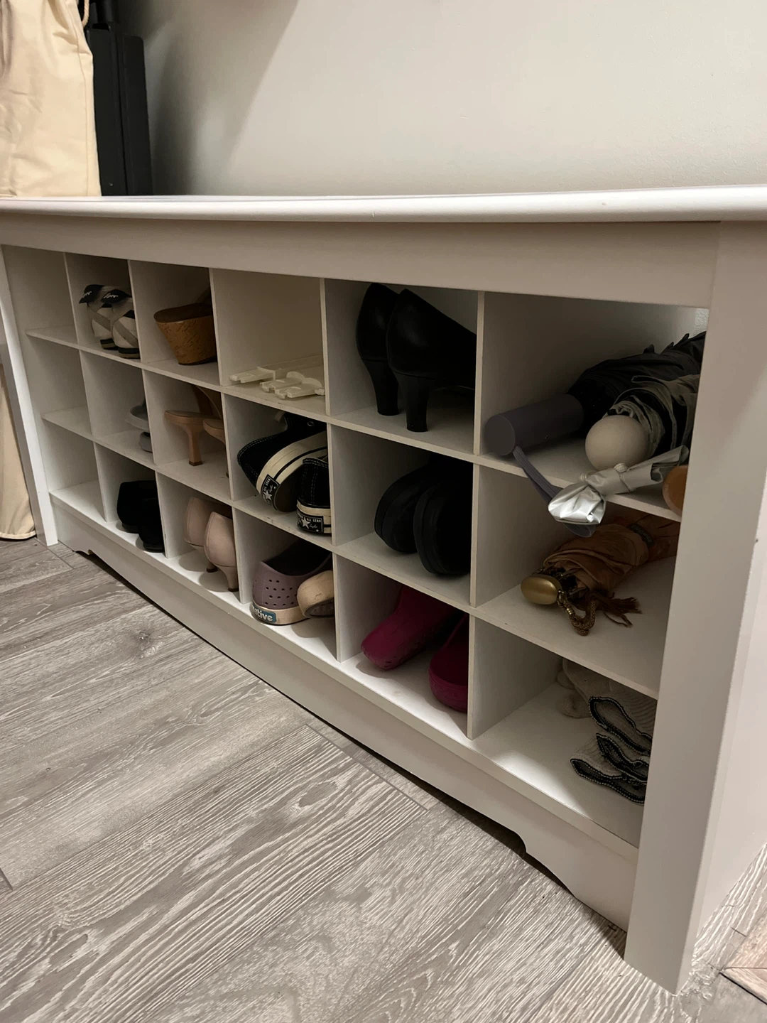 White Shoe Storage Cabinet #Cleanout - photo 2