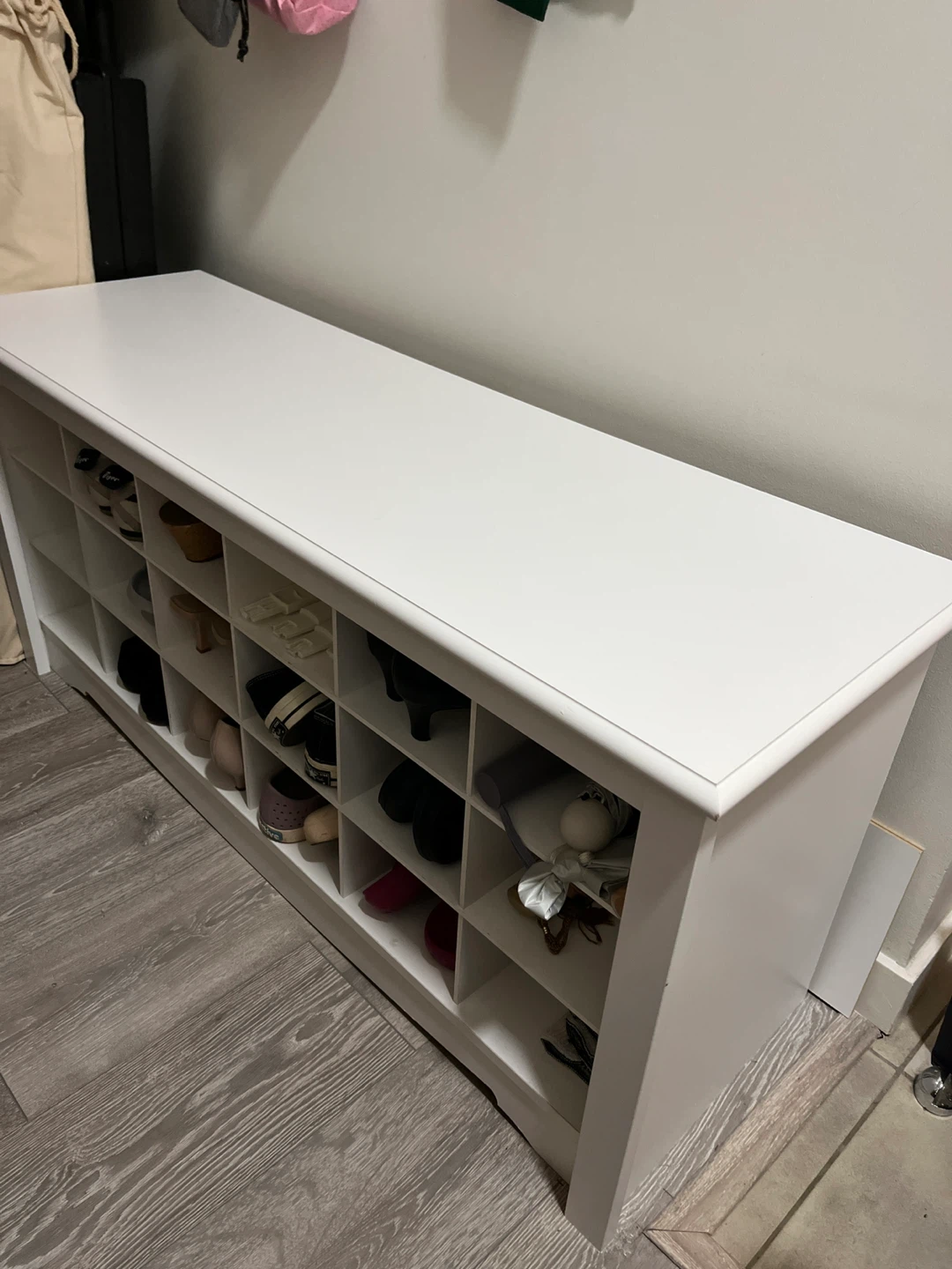 White Shoe Storage Cabinet #Cleanout