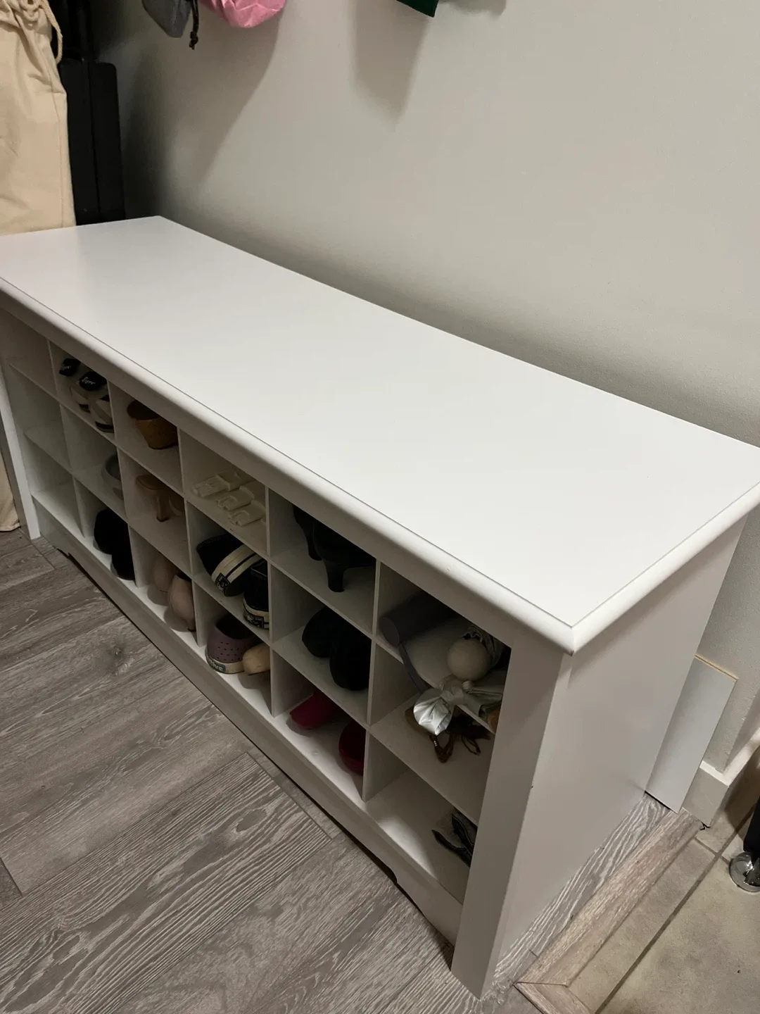 White Shoe Storage Cabinet #Cleanout