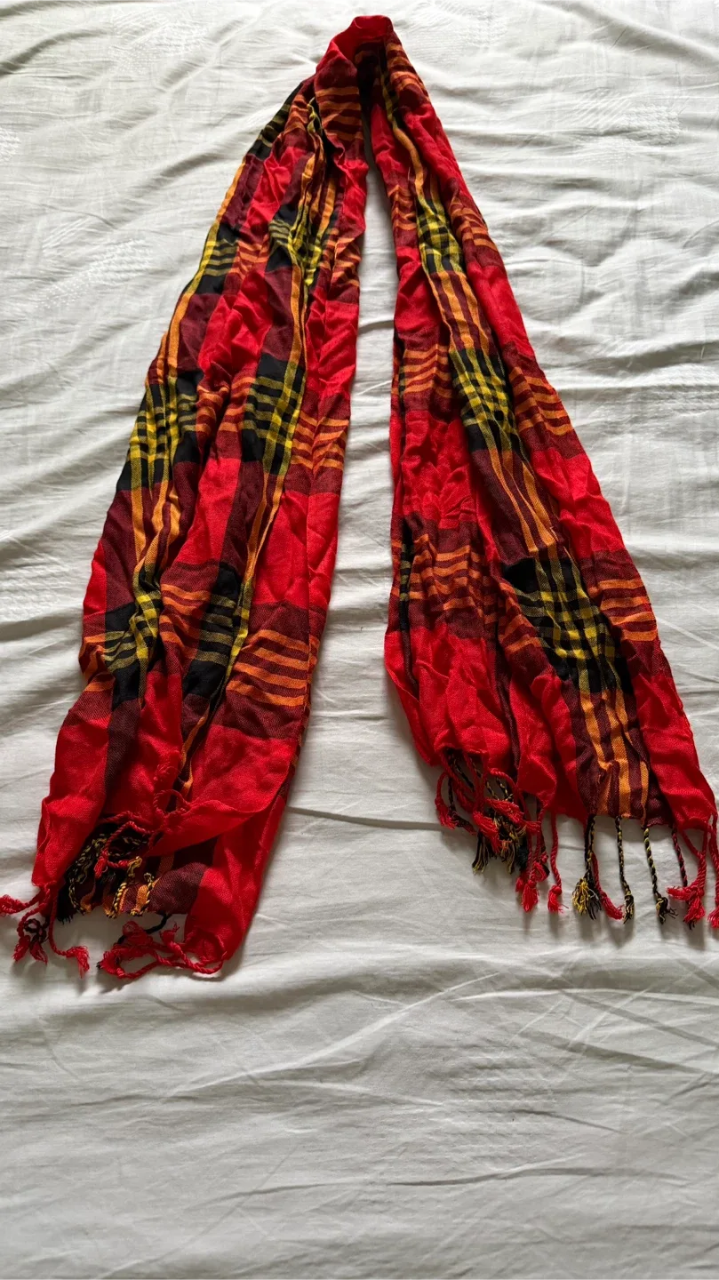 Red Plaid Scarf