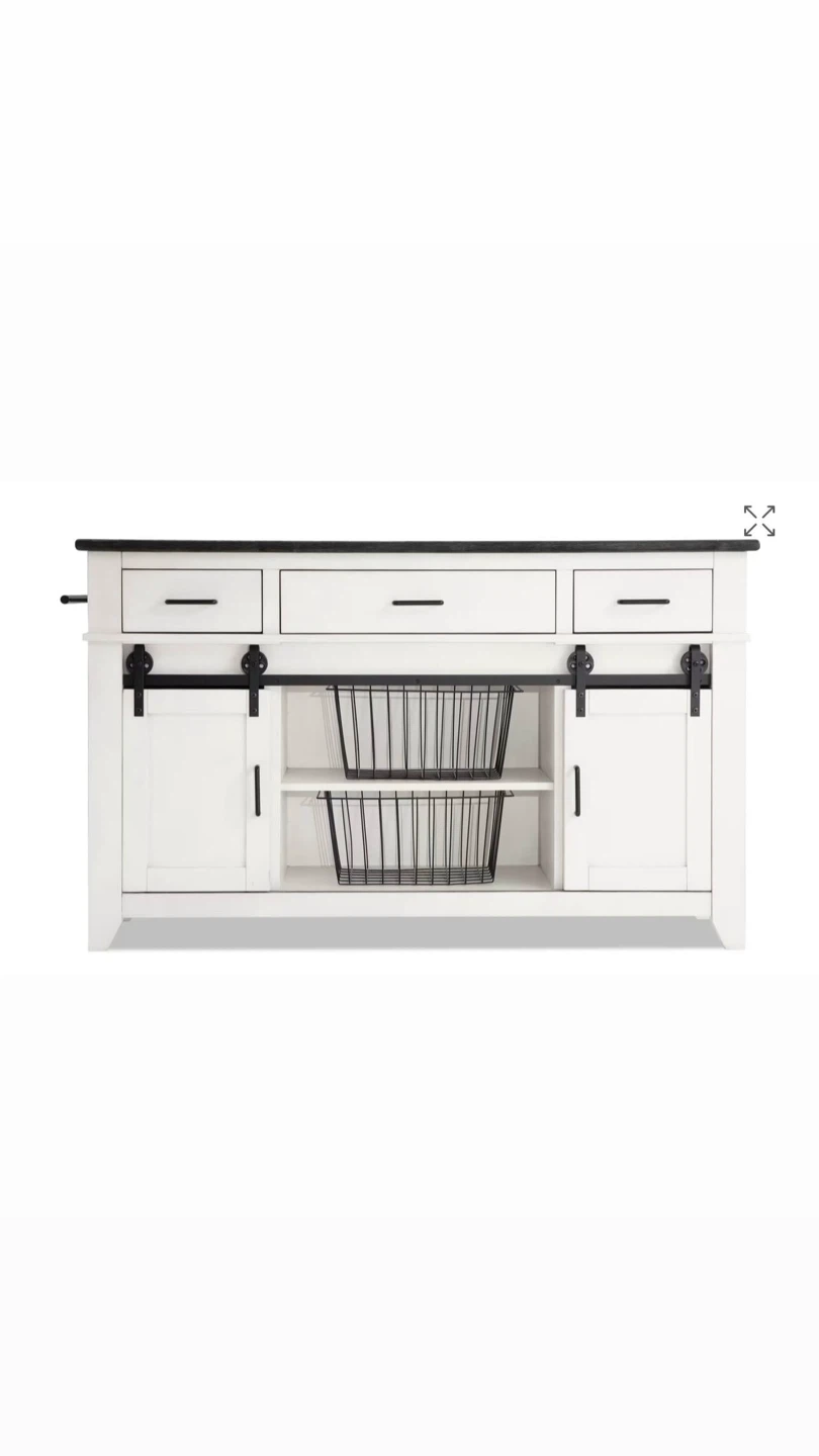 Black & Gray Kitchen Island