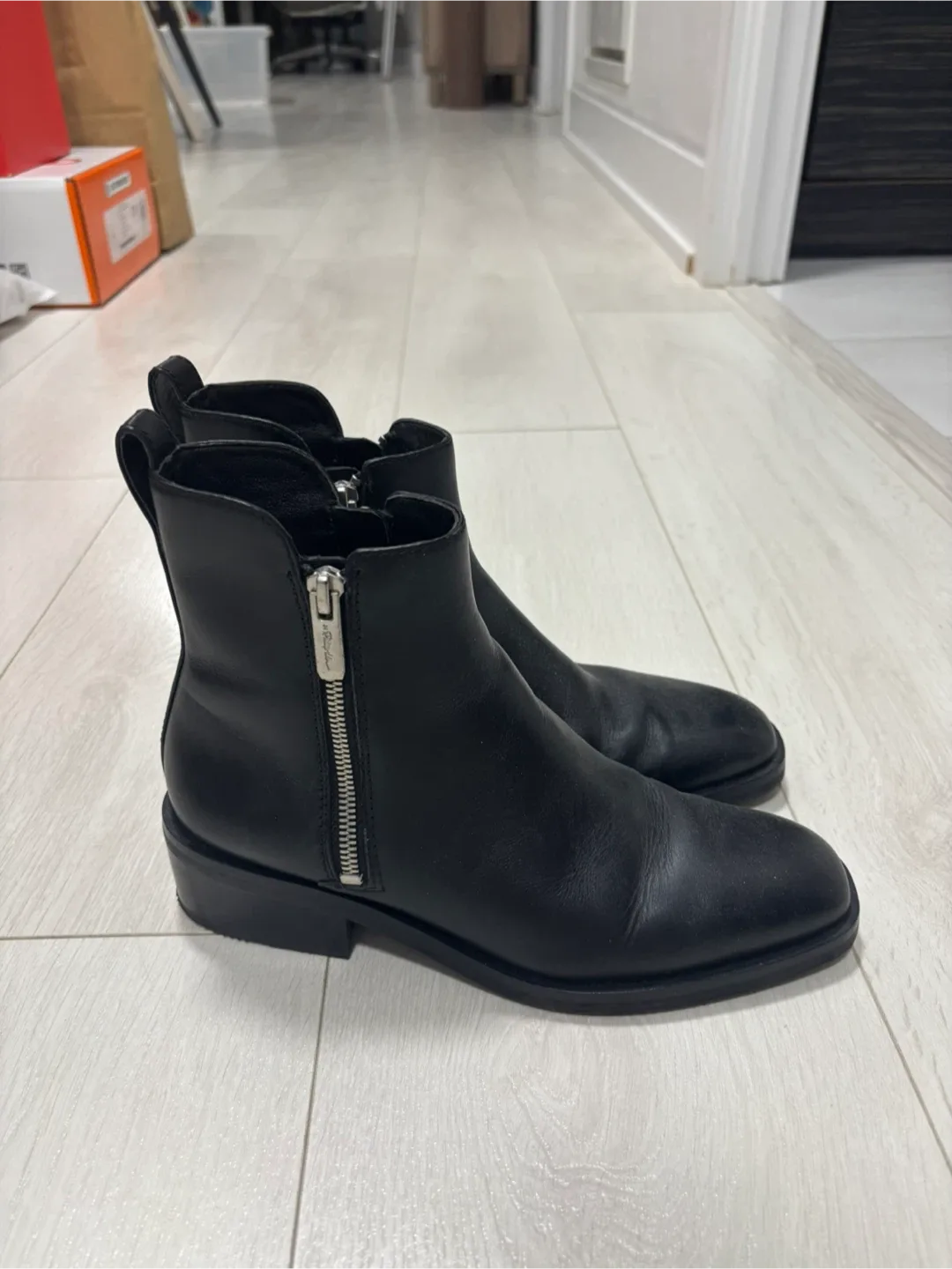 3.1 Phillips Lim Black Leather Ankle Boots