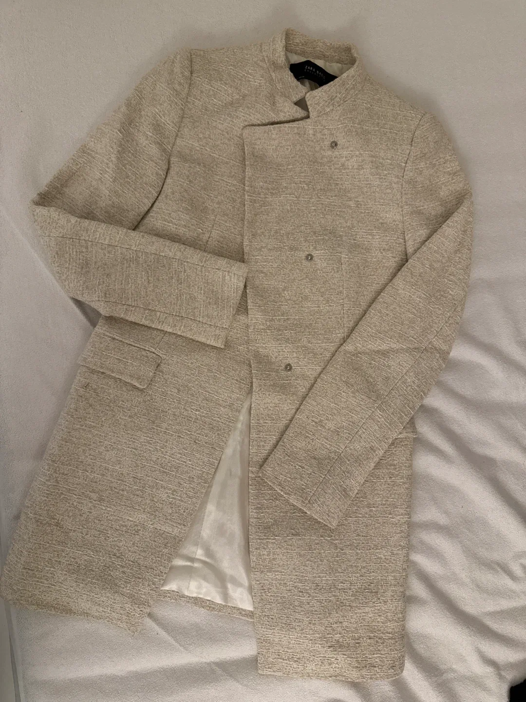Zara Basic Collection Beige Coat Size S