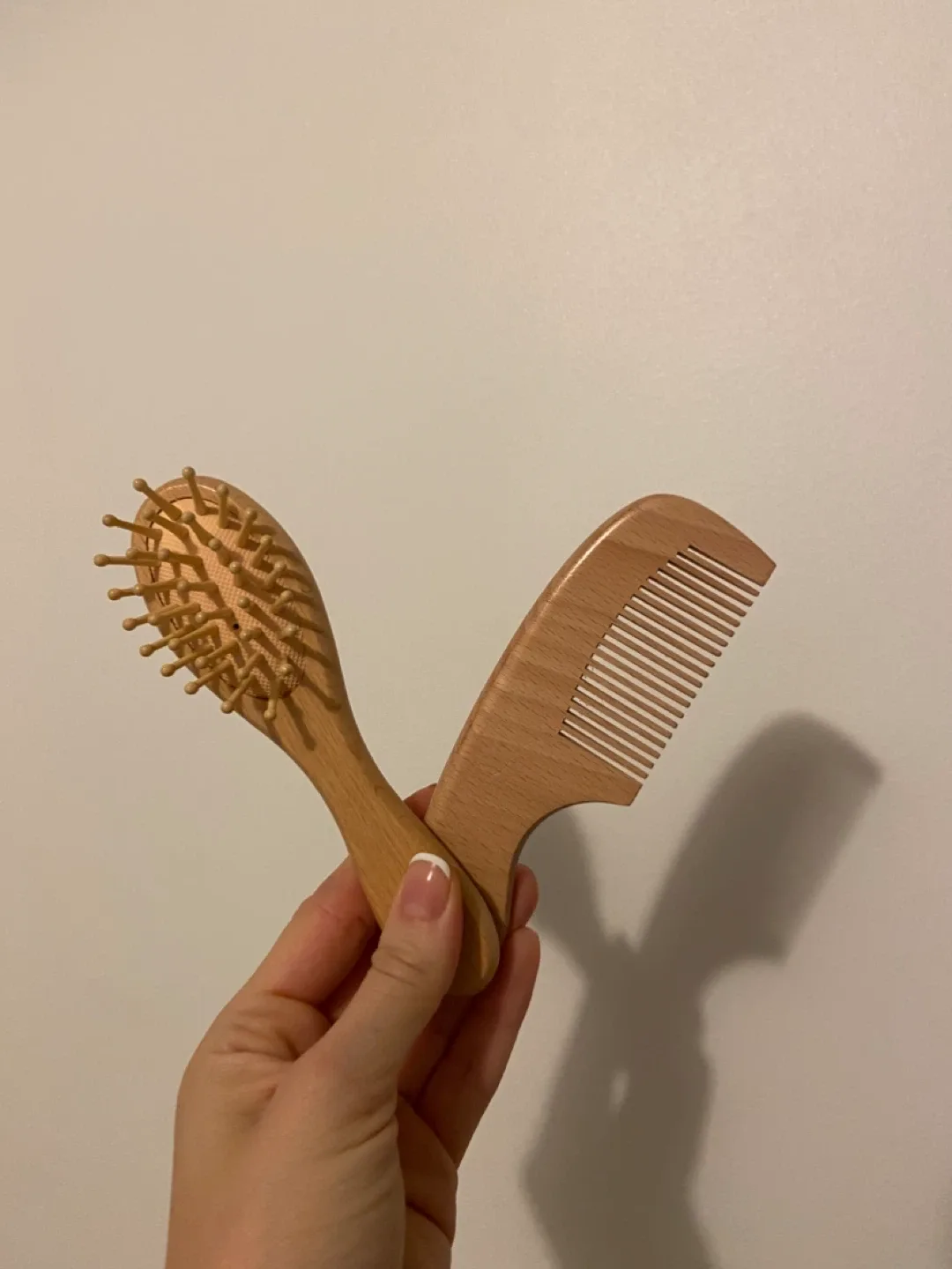 Wooden Hair Brush and Comb Set #cleanout