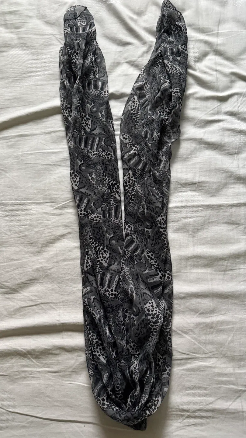 Patterned Scarf - Grey