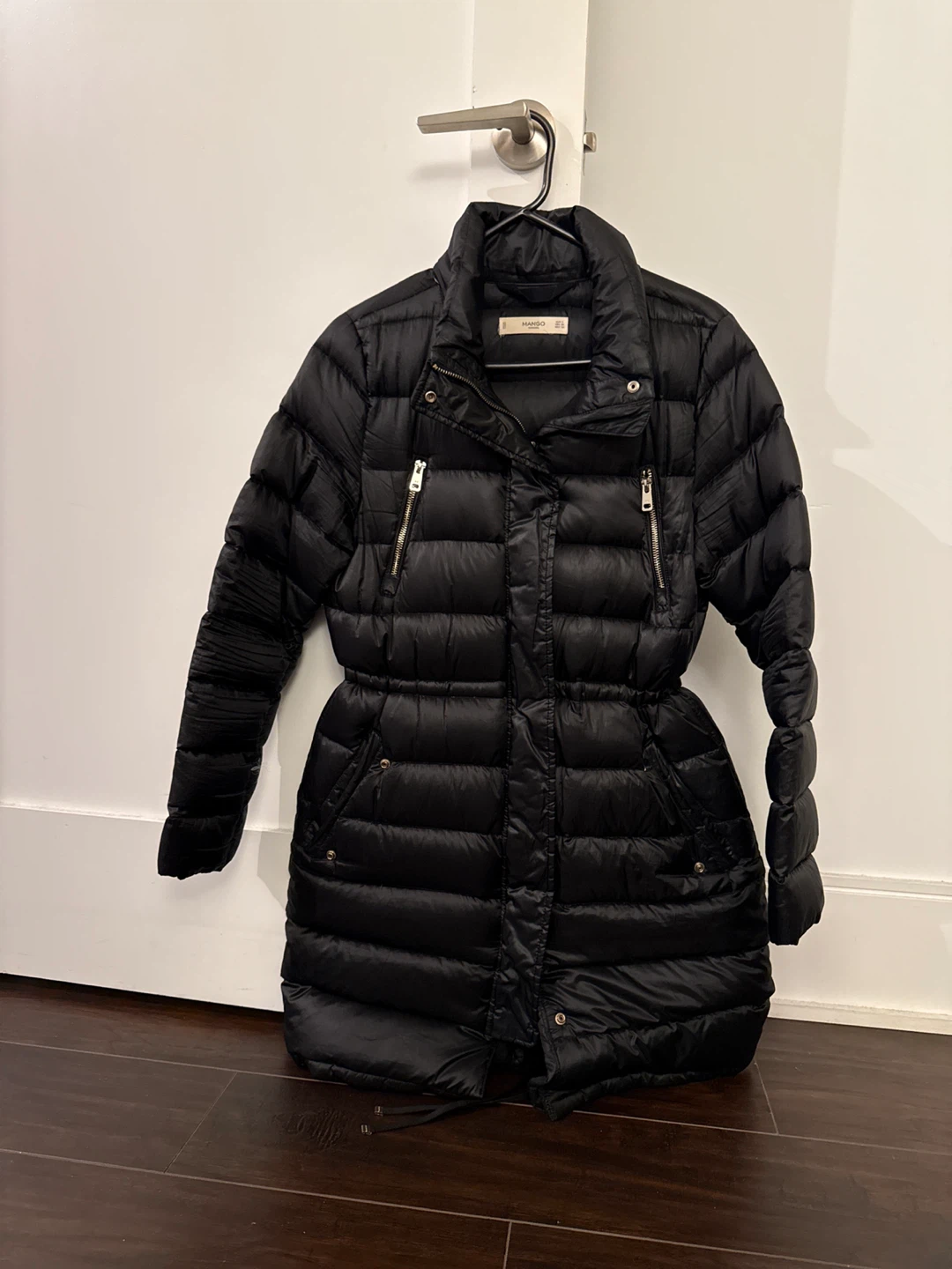 Mango Casual Black Puffer Coat Size S - photo 3