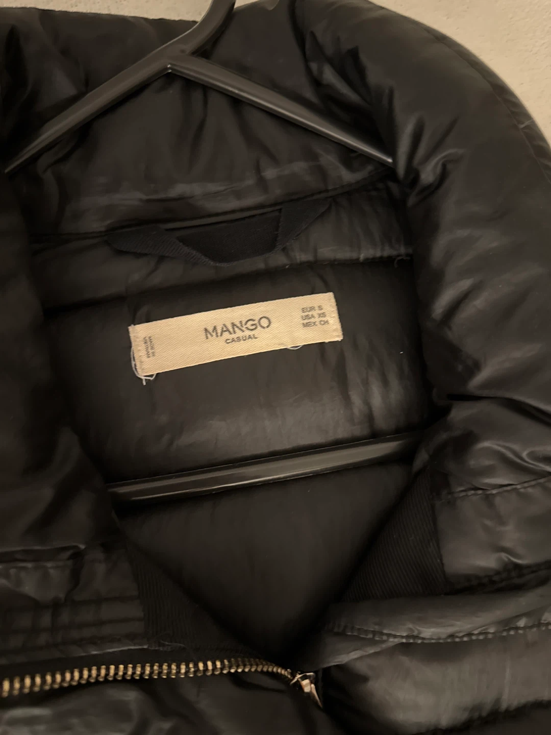 Mango Casual Black Puffer Coat Size S - photo 2