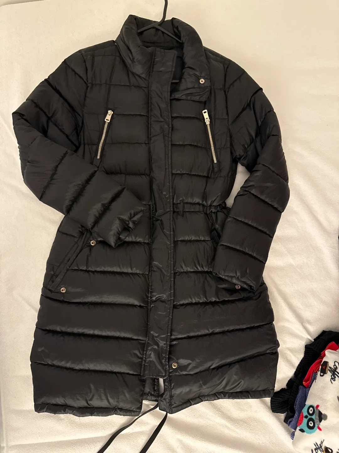 Mango Casual Black Puffer Coat Size S