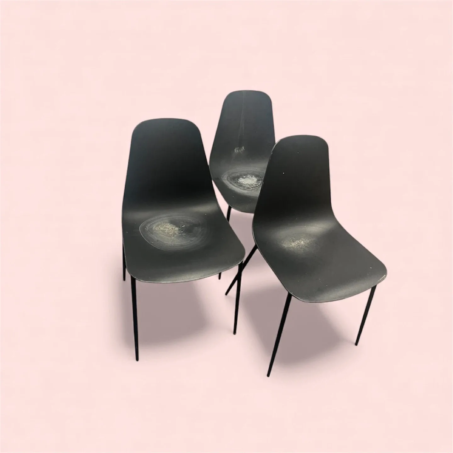 Set of 3 Black Chairs