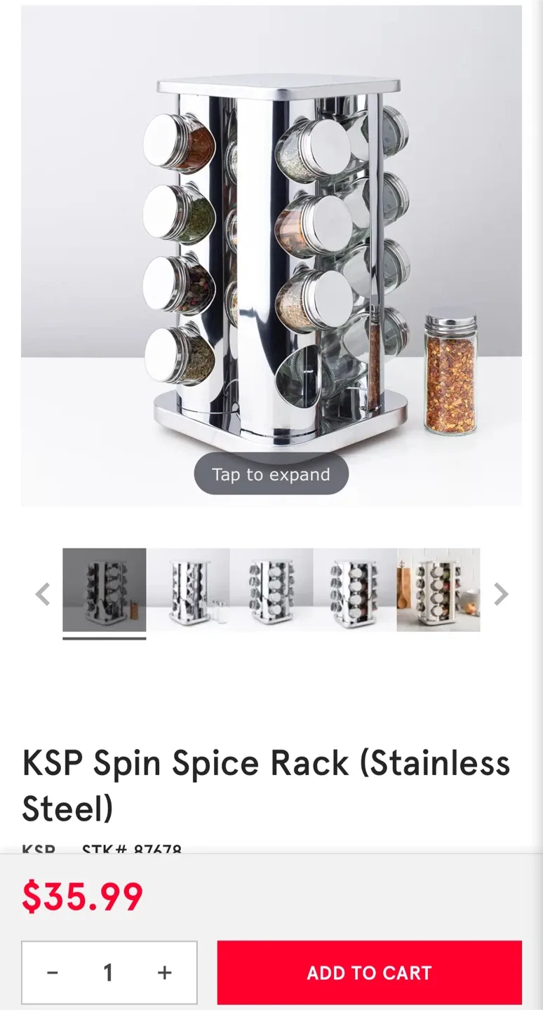 KSP Spin Spice Rack (Stainless Steel)