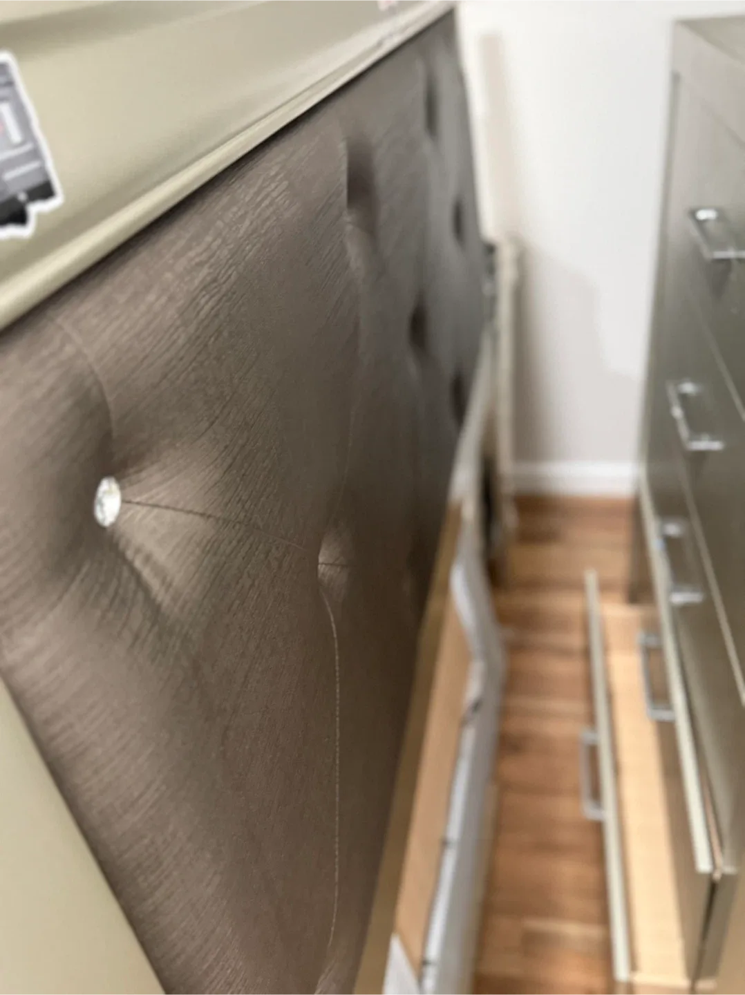 Upholstered Bed Frame with Dresser Set image indicator(5)