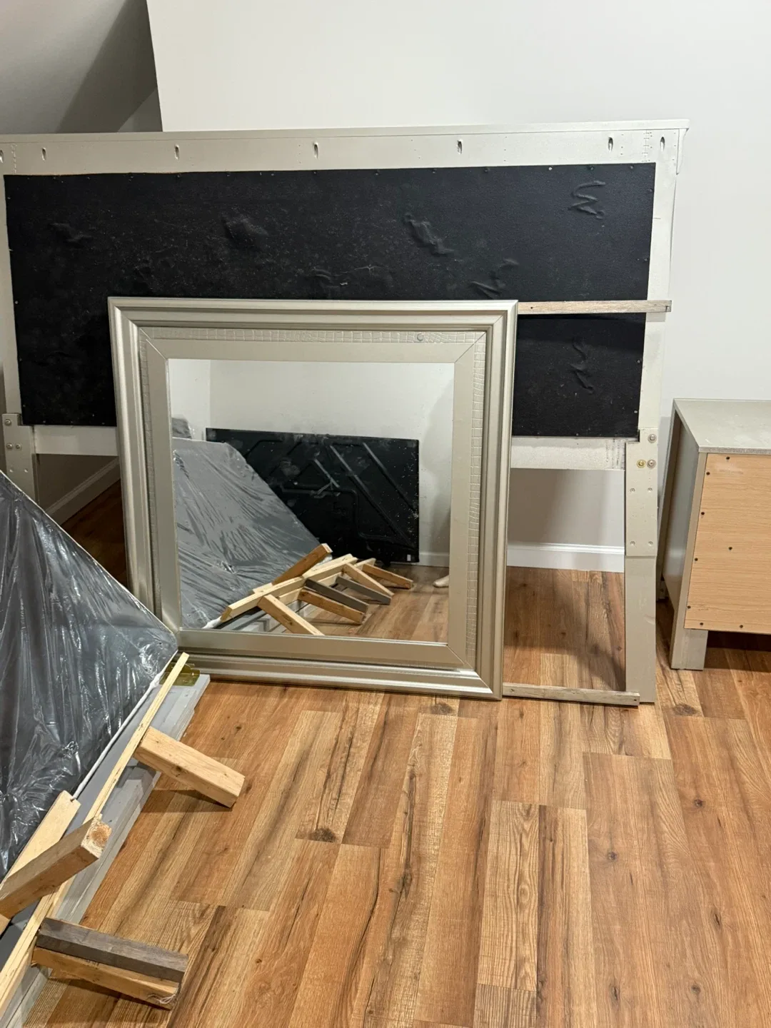 Upholstered Bed Frame with Dresser Set image indicator(6)