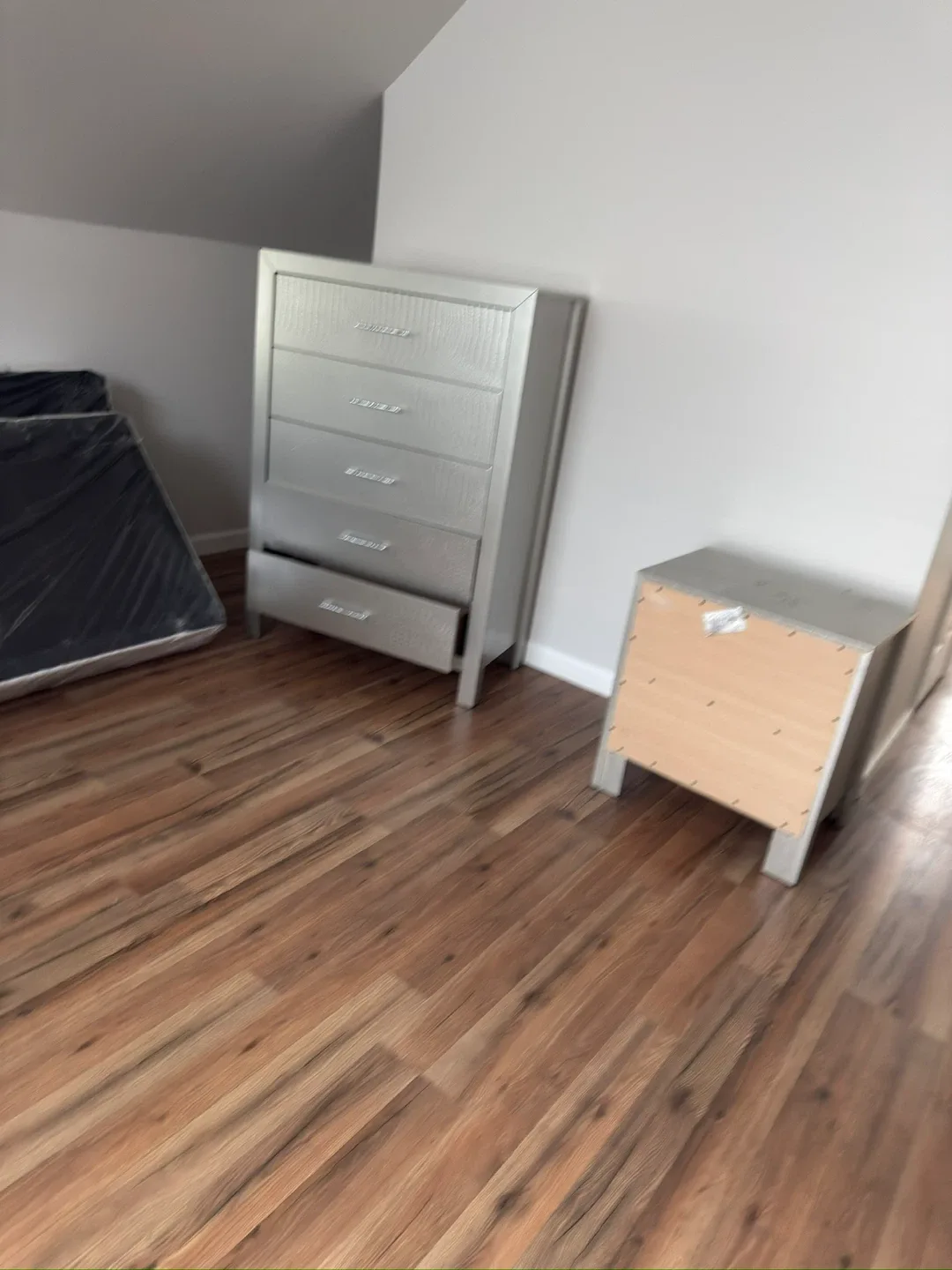 Upholstered Bed Frame with Dresser Set image indicator(2)