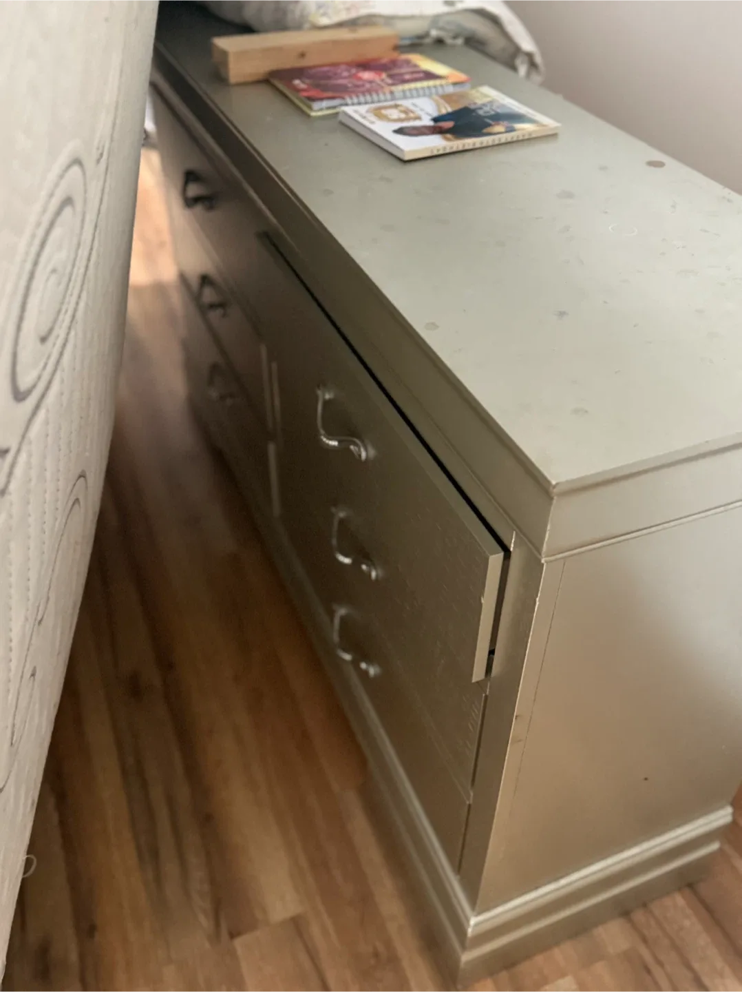 Upholstered Bed Frame with Dresser Set image indicator(4)