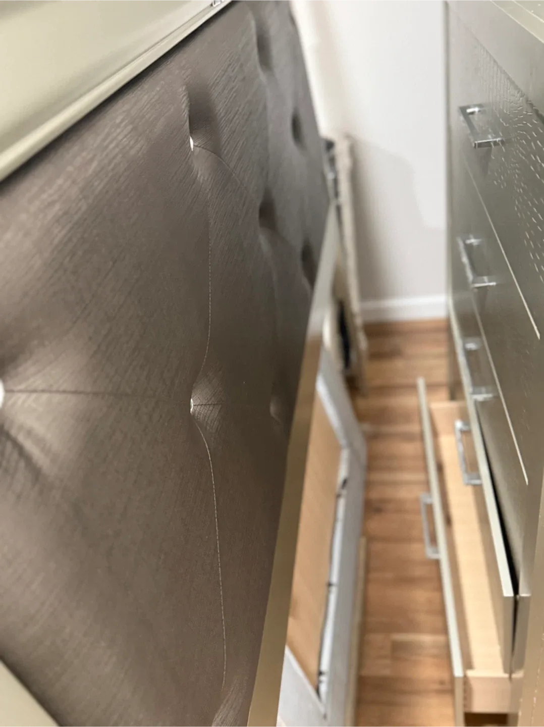 Upholstered Bed Frame with Dresser Set image indicator(10)