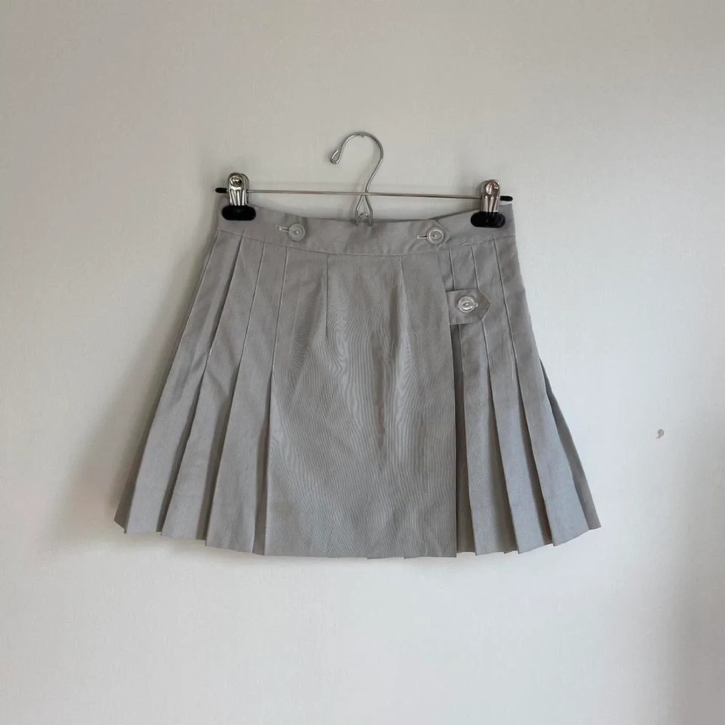 Grey Pleated Mini Skirt #cleanout