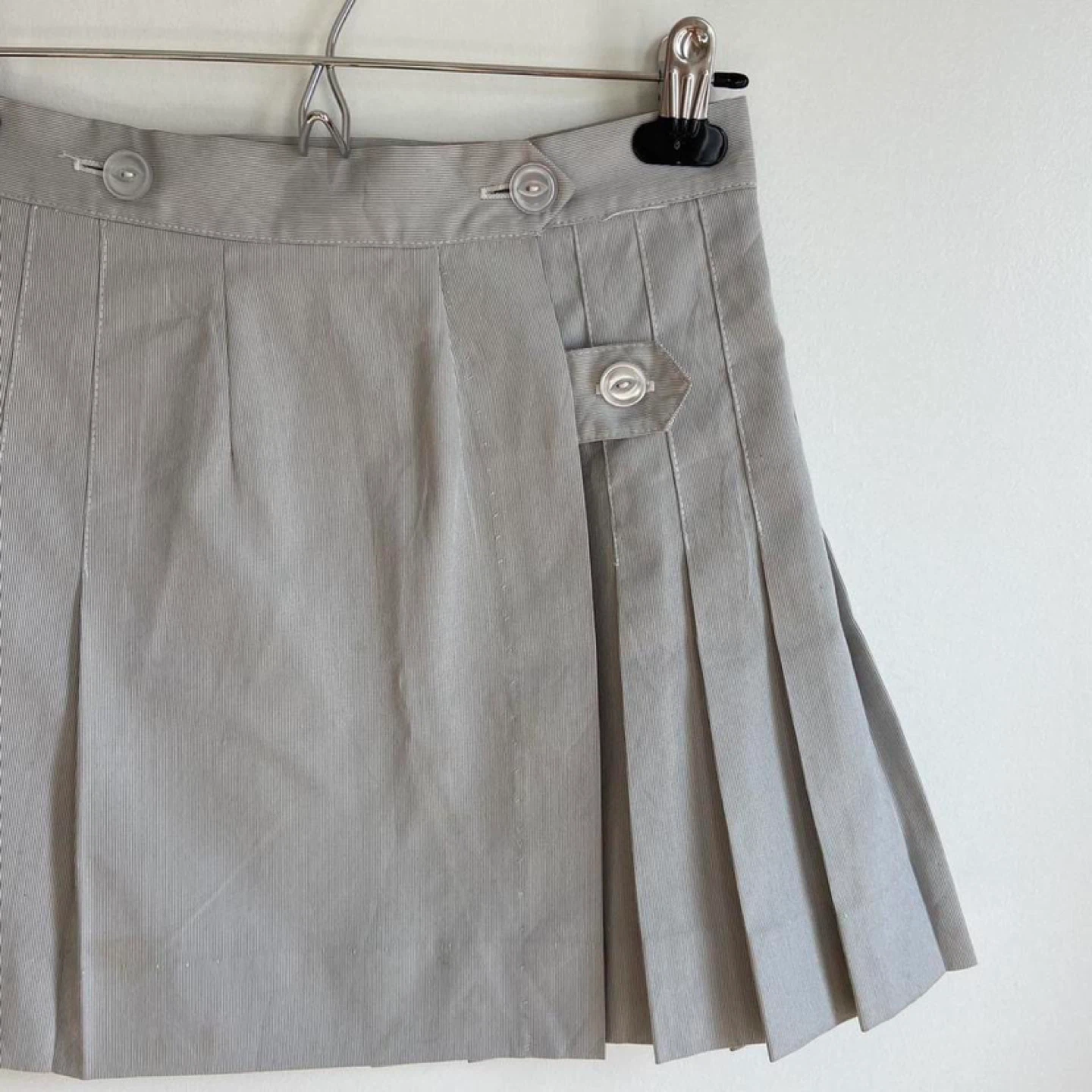 Grey Pleated Mini Skirt #cleanout - photo 3
