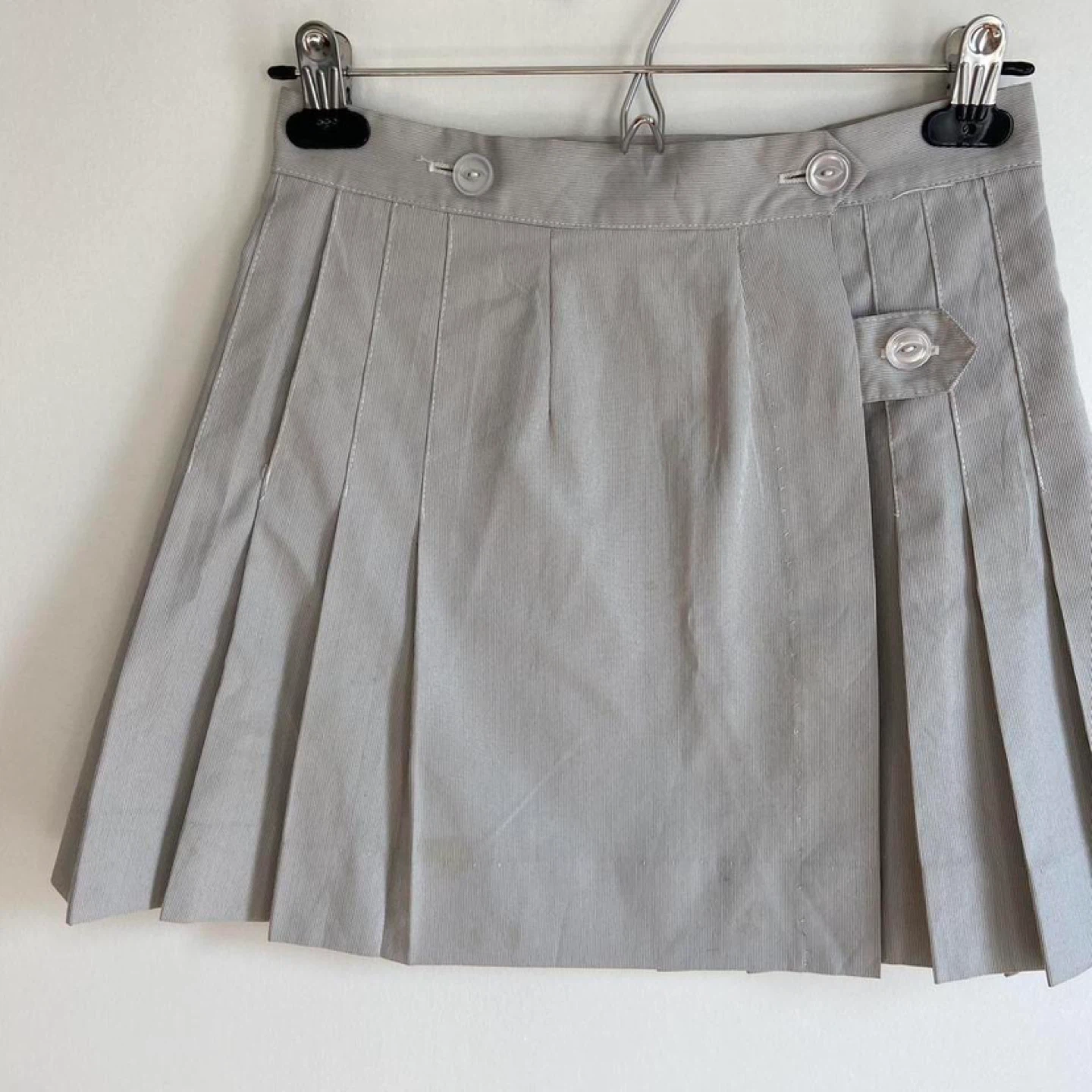 Grey Pleated Mini Skirt #cleanout - photo 2