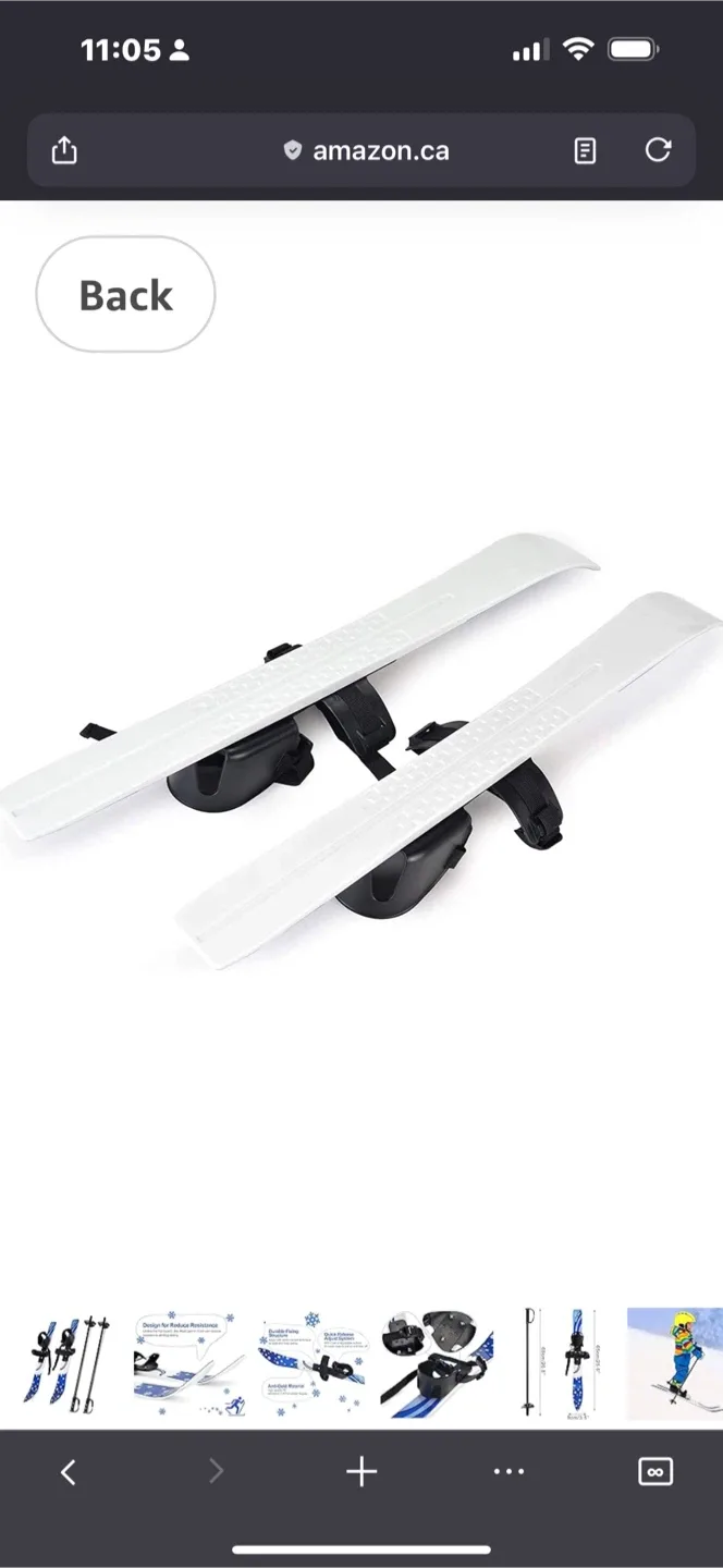 Kid's Beginner Snow Skis and Poles Set