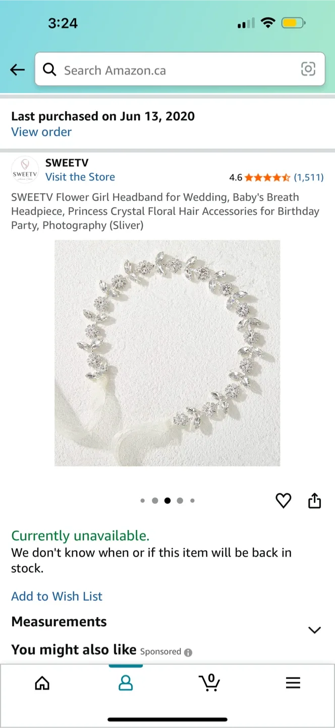 Brand New Flower Girl Headband - Crystal Hair Accessories image indicator(2)