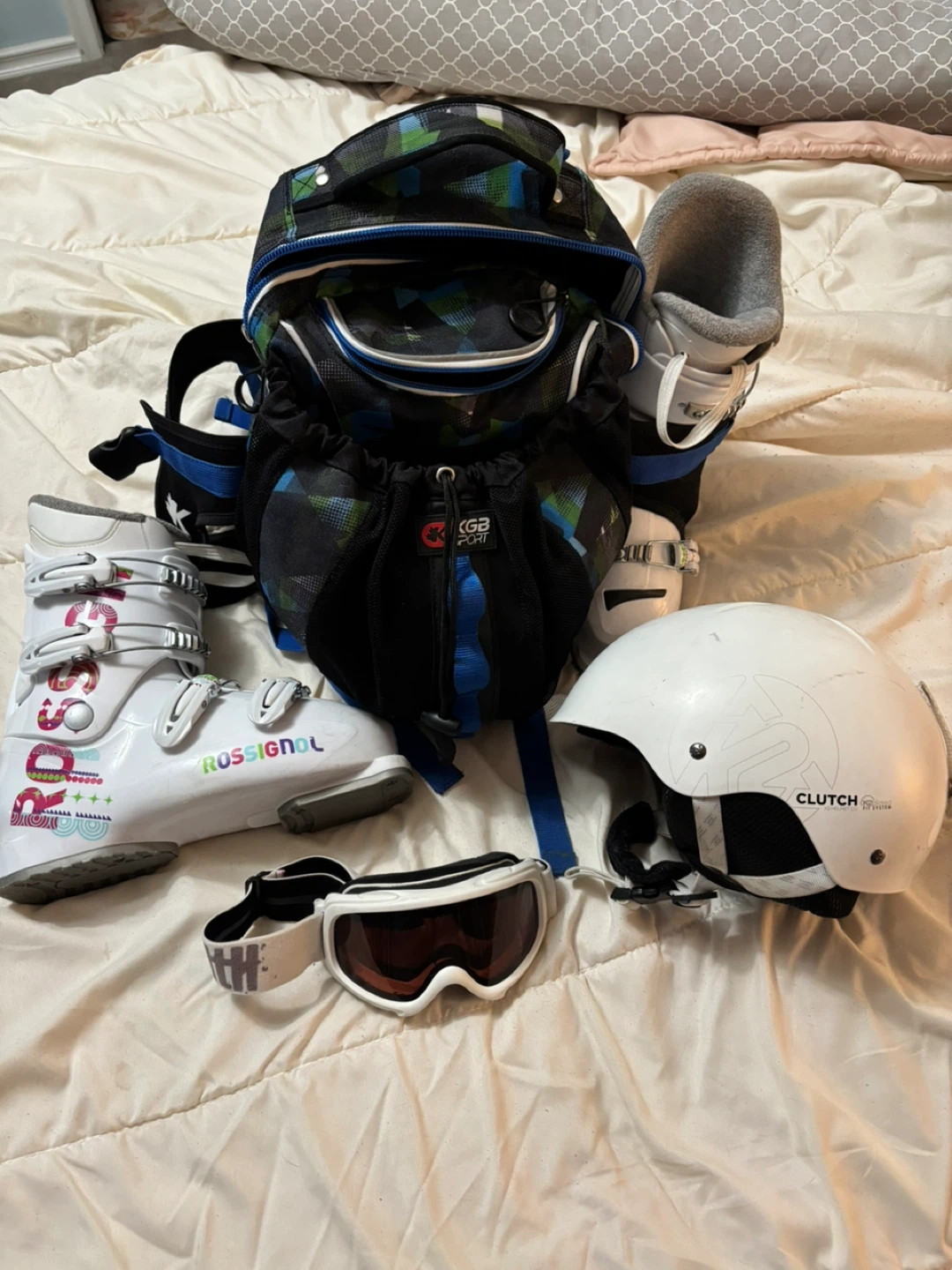 Ski boot backpack