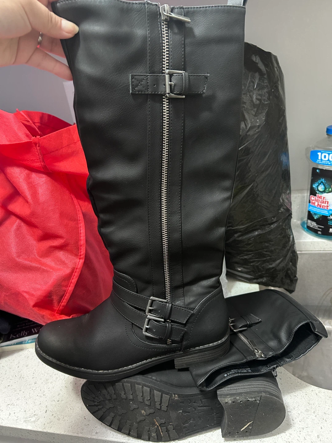 Black Riding Boots - Size 9 - photo 2
