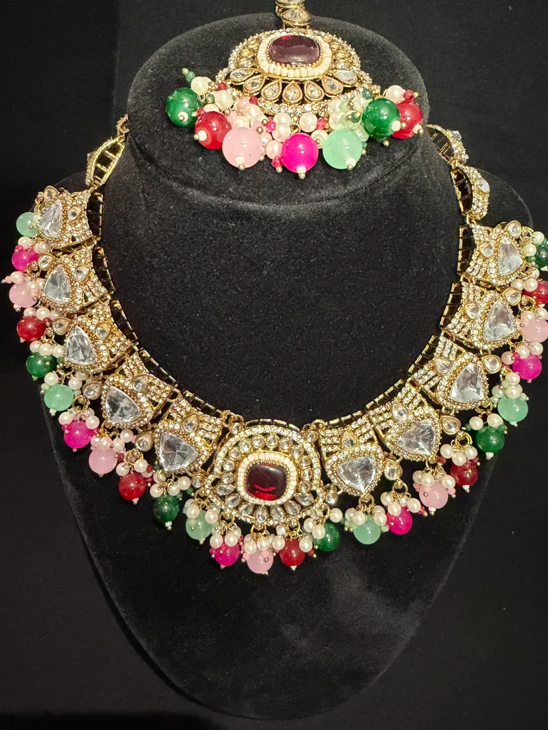 Necklace, Earrings, & Headpiece Set