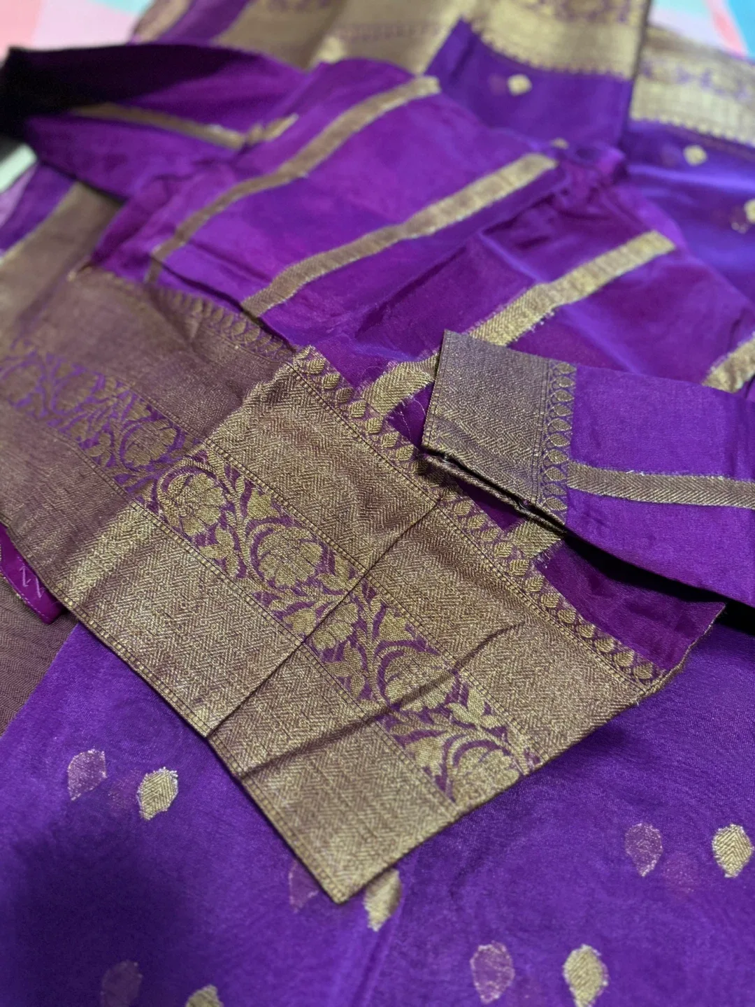 Purple & Gold Sari image indicator(5)