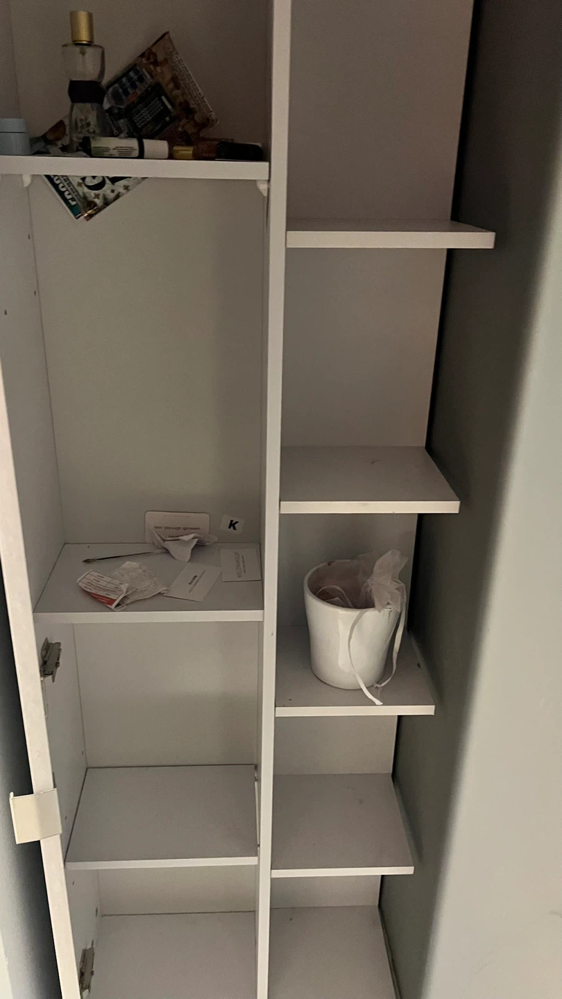 White cabinet with shelves and cupboard - photo 2