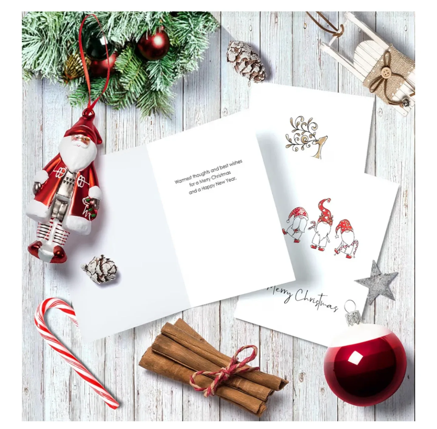 Christmas Cards Set of 24 with Stickers image indicator(8)