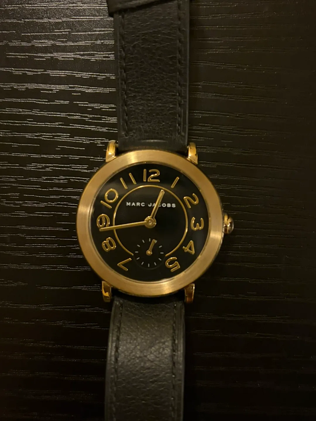 Marc Jacobs Black & Gold Watch