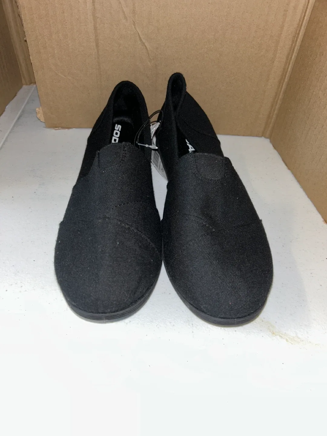 SODA Black Slip-On Shoes - Size 10