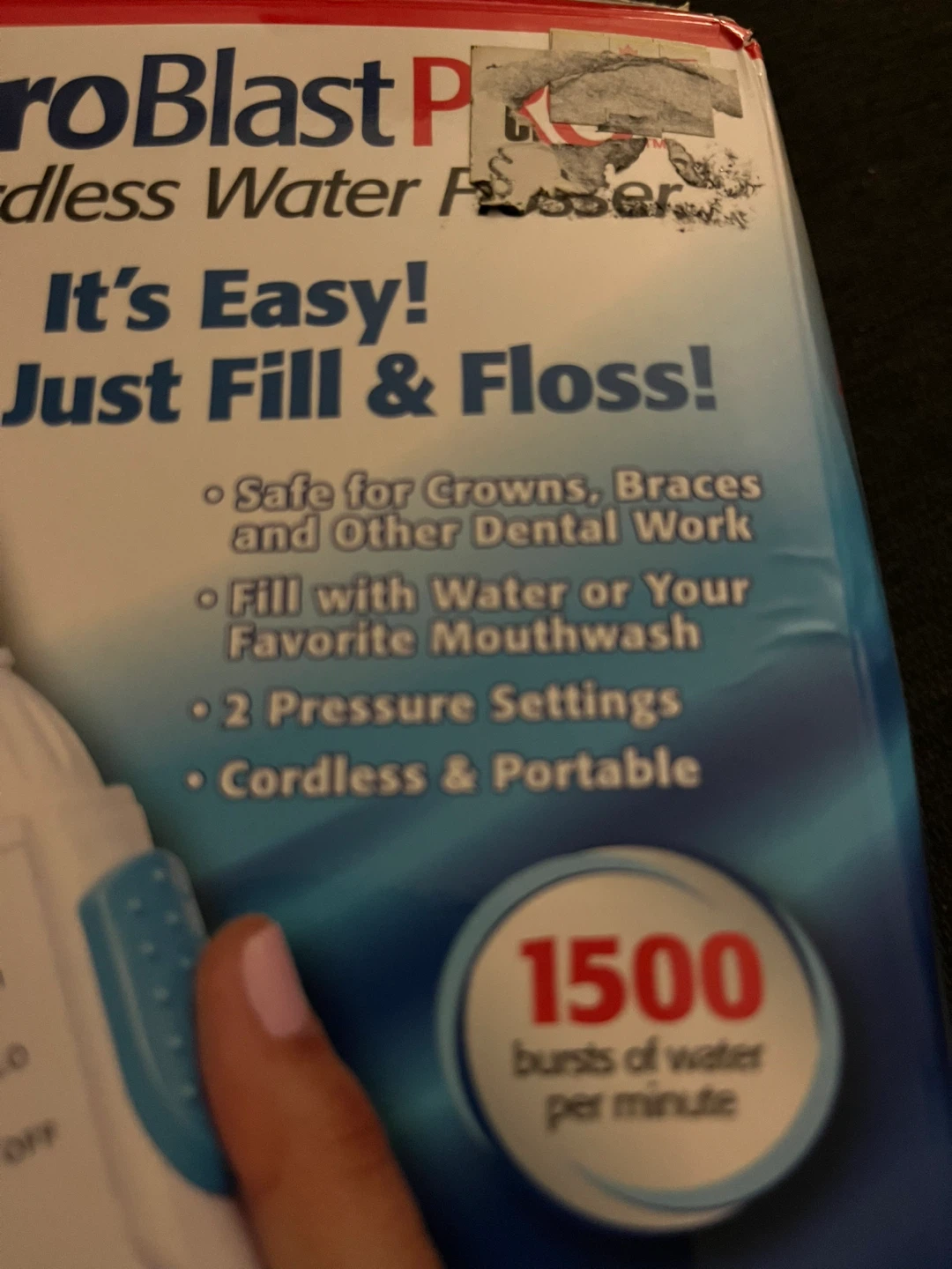 HydroBlast Pro Cordless Water Flosser HBP1500 - photo 4