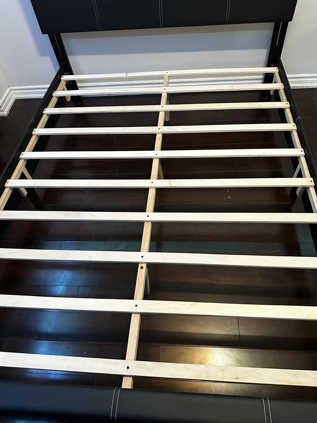 Black Leather Queen Bed Frame image indicator(2)