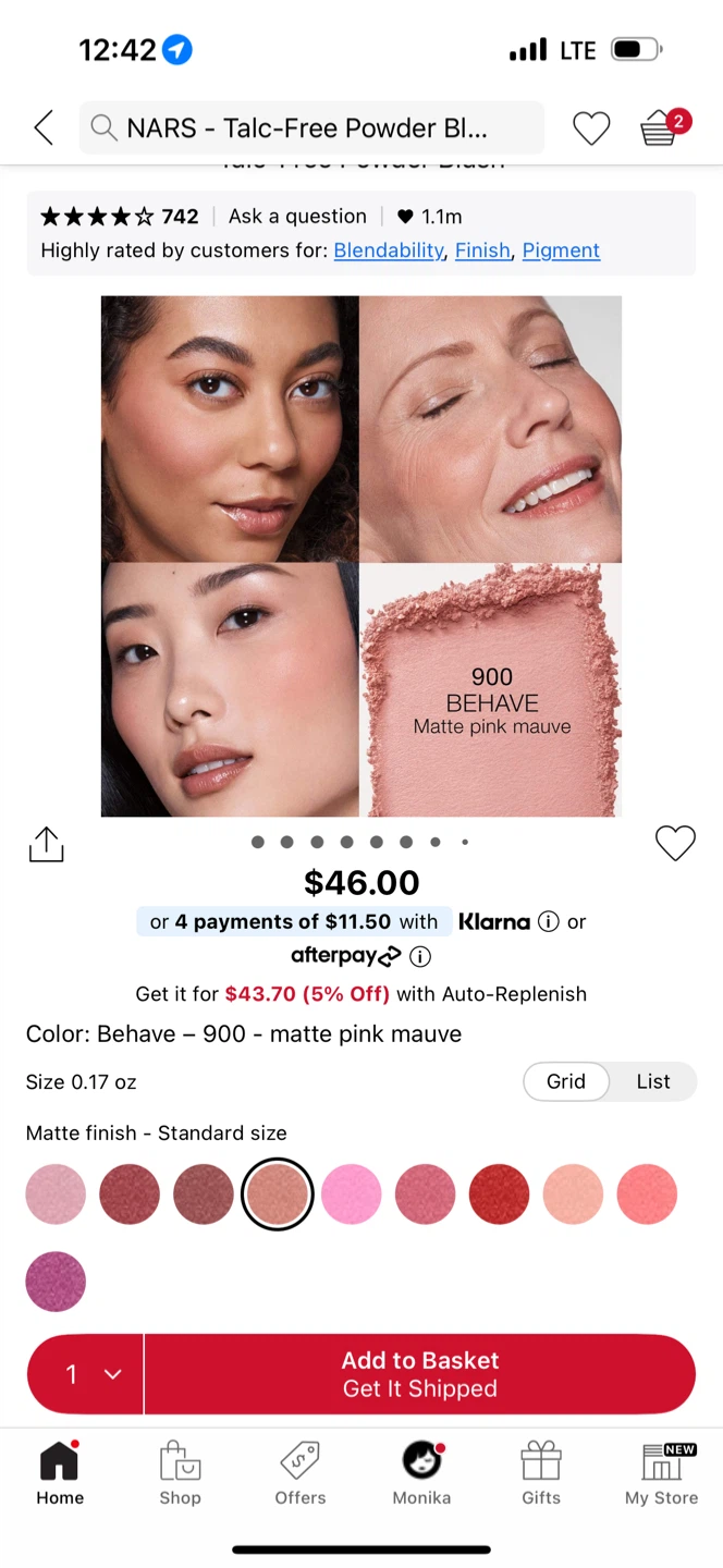 Super mini NARS Blush - Behave Matte Pink Mauve - photo 2
