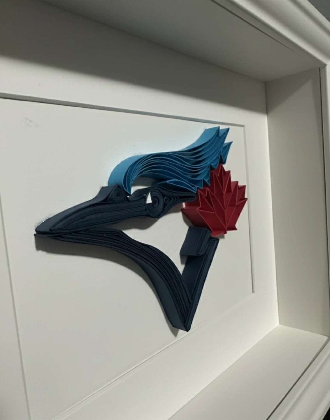Handmade Framed Blue Jays Quilling Art - photo 2