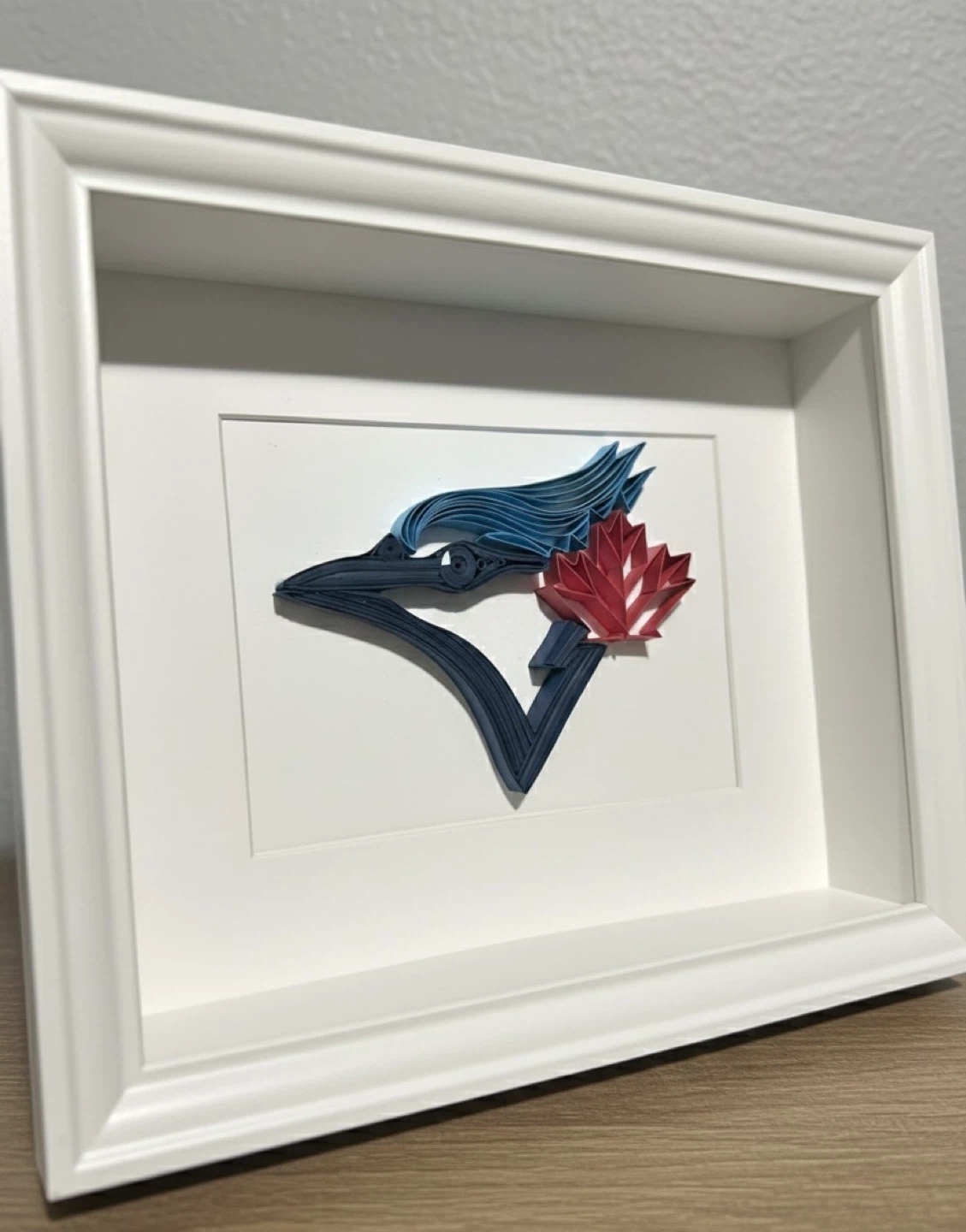 Handmade Framed Blue Jays Quilling Art - photo 3